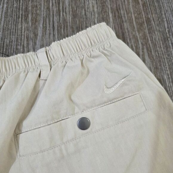 Nike Life Woven Camp Shorts Light Orewood Brown Off-White FN3216-104 Men's Small - Picture 9 of 14